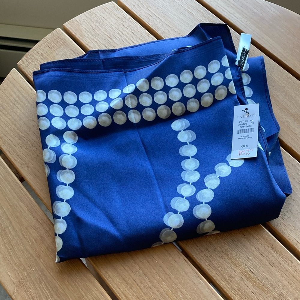 Talbots Silk Scarf NWT